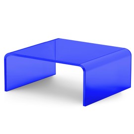 Large Kids Step Stool for Toddlers and Adults Acrylic Toddler Step Stool for Bathroom Sink Kitchen Bedroom, Heavy Duty, 16x12x6'', Navy Blue