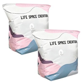 2PCS Large No Pump Vacuum Storage Bags,Press& Seal, No Pump Needed（L）