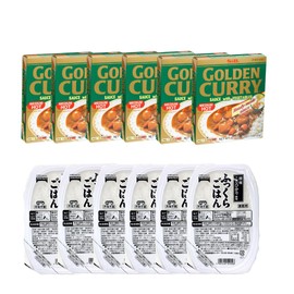 6 Curry Meals x S&B Delicious Japanese Vegetable Curry Microwave Rice Ready to Eat Meal Quick Easy Dinners Packed with Flavorful Vegetables Convenient for busy people