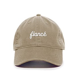Tech Design Fiance Baseball Cap Embroidered Cotton Adjustable Dad Hat Khaki