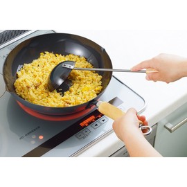 Yoshikawa YJ2487 Cook Pal Chinese Ladle, Black, 16.9 inches (40.8 cm), Made in Japan