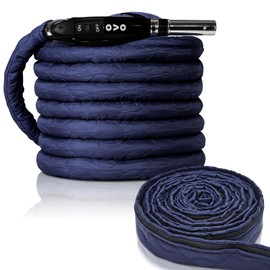 Moukeren Central Vacuum Hose Cover Universal Padded Cover with Zipper 37 ft Fits 35-37 ft Central Vacuum Hose Cleaner Parts Accessories Machine Washable Easy Installation Protect Wall Floor