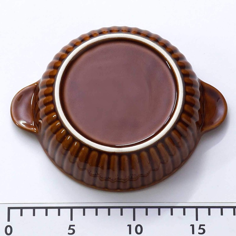 Maruyoshitouki M4783 Gratin Dish, Brown, S, Tensuji Round