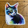 Patch Parlor Cat Sticker - Colorful Kitten Kitty Animal Vinyl Decal 2-5/8"
