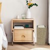 Trongee Boho Trash Can with Lid,3 Gallon Small Rattan Trash