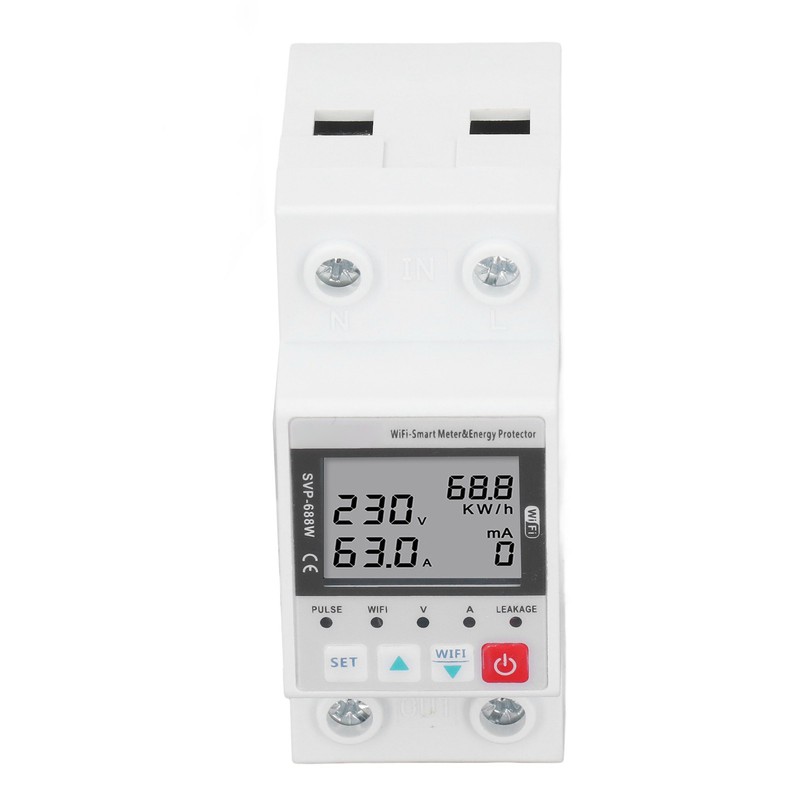 WIFI Overvoltage Undervoltage Protector 230V 50Hz 60Hz 63A Remote Control