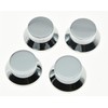 KAISH 4pcs Chrome LP Metal Bell Knobs Push On Guitar