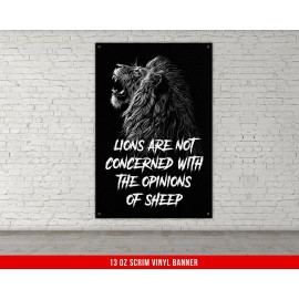 Warpathic Gym Wall Art - Motivational Banner - Home Workout Decor - 48 X 80