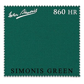 Iwan Simonis 860HR Pool Table Cloth Simonis Green, for Rails Only (6 Rails)