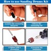 mxuteuk 400 Pieces Sanding Drum Set Sanding Disc Set with