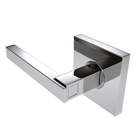 TITANTON 1731 - Modern Door Handles Door Levers Set in Matt Black Finish - Passage No Lock