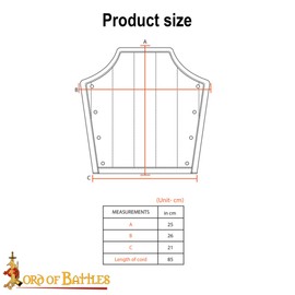 Lord of Battles Medieval Knight Padded Bracers with Leather Cord Closure, Arm Guard Armor for LARP Cosplay Reenactment Black