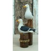 Generisch Maritime Decorative Figurine 3 Seagulls on Bollard, 15 x