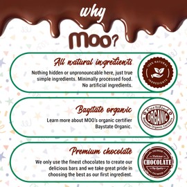 Moo Chocolates All Natural Dark Chocolate Mini Bars with Caramelized Salty Pretzel 0.7 oz, 28 ct (Pack of 2) | 100 Calorie Snacks for On-the-Go, Lunchboxes, Office