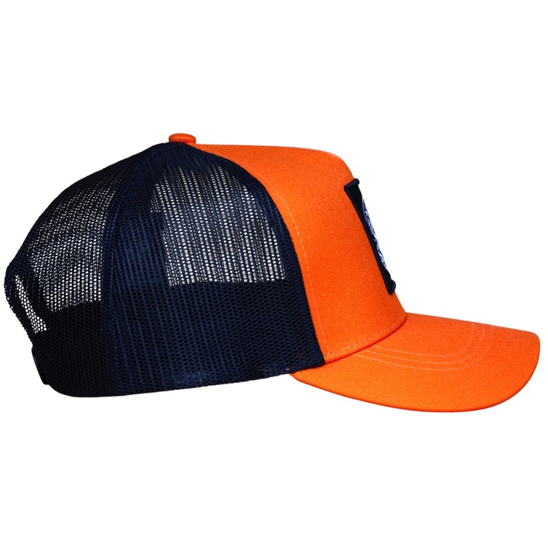 Bexxwell Trucker Cap Orange/Black with Logo Patch (Perfect Fit, Cap,