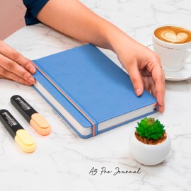 NEORAH — A5 Ruled | 208 Pages - 135 gsm | PRO SERIES Journal (210x148 mm) - Hardcover Ruled Notebook -Includes Back Pocket | 3 Silk Book Mark | Journal Box - Completely HANDMADE for office diary,journaling,writing,Note Taking,Work diary notebook - LIGHT 