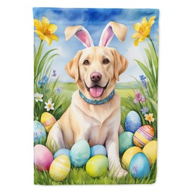 Caroline's Treasures DAC5097GF Yellow Labrador Retriever Easter Egg Hunt Garden Flag Mailbox Flag Decorative Yard Flag Banner Outside Patio Artwork Yard Flower Beds, Garden Size, Multicolor