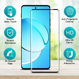 Slanku [2 Pack for Moto Edge 2024 Screen Protector Tempered Glass, 3D Curved full adhesive, Case Friendly, Anti Scratch