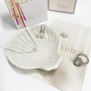 GO2HEJING Ring Dish Shell Shape Ceramic Jewelry Dish Tray, Decorative