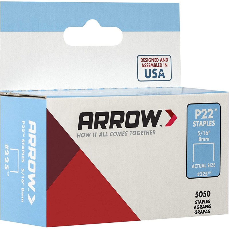 Arrow 225 Heavy Duty P22 Staples for Use with Plier-Type