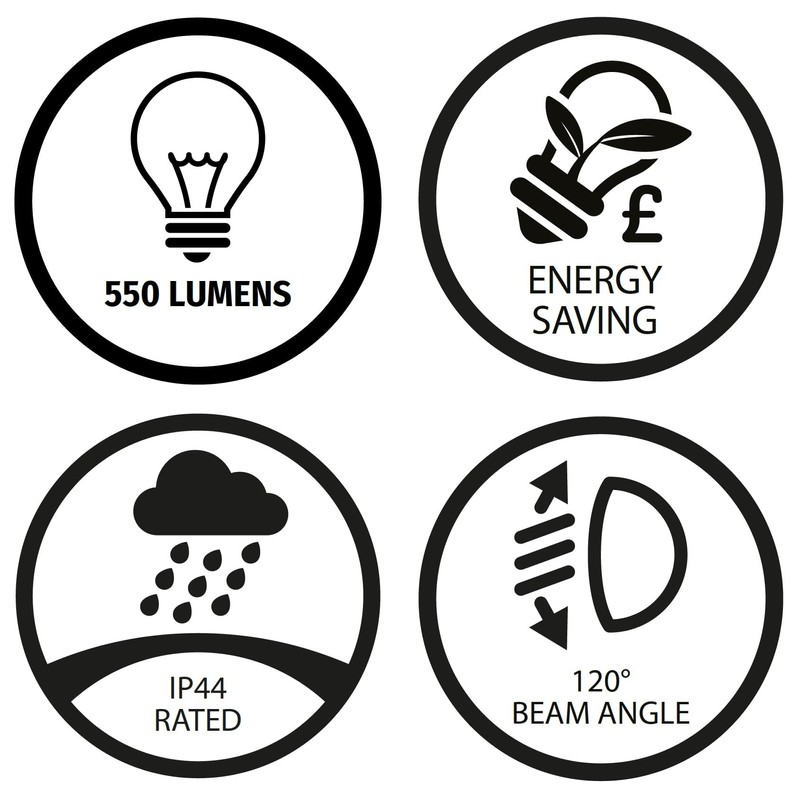 Bright Source Outdoor 7w Integrated LED 6-Sided Cage Lantern, Traditional