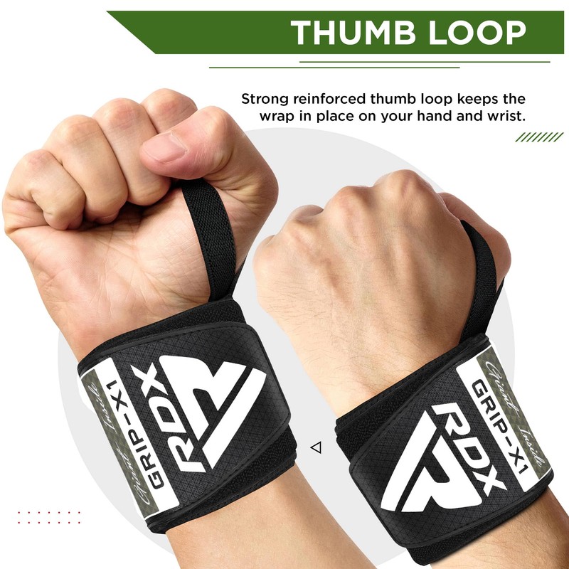 RDX Weight Lifting Wrist Wraps Support, IPL USPA Approved, Elasticated