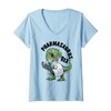 Womens Pharmasaurus Rex Humorous Healthcare Dinosaur V-Neck T-Shirt