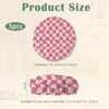 Sourdough Starter Jar Cloth Covers,Groovy Pink Checkerboard Gifts for Women