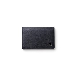 IS/IT Polymer Business Card Holder, Men's Leather, Cowhide Leather, No.989603, Black