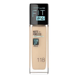 Base Maquillaje Líquida Fit Me Matte control brillo 16h 30ML Maybelline