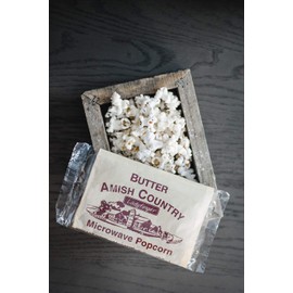 Amish Country Popcorn | Old Fashioned Microwave Popcorn | Ladyfinger Butter - 36 Bags | Non-GMO, Gluten Free, Microwaveable and Kosher (Ladyfinger Butter - 36 Bags)