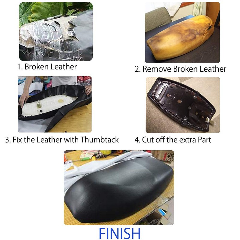 Anlstart Motorcycle Seat Cover, Universal Motorcycle Flexible DIY Seat Protector