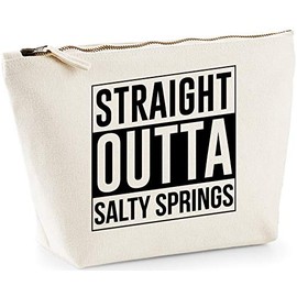 Hippowarehouse Straight Outta Salty Springs printed make up cosmetic wash bag 18x19x9cm