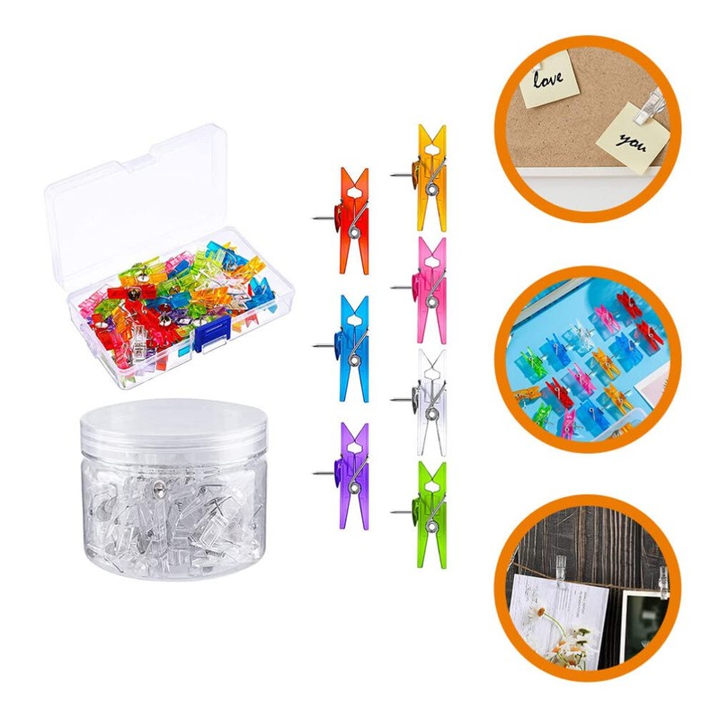 2 Boxes clip nail thumbtack tacks for cork board thumb