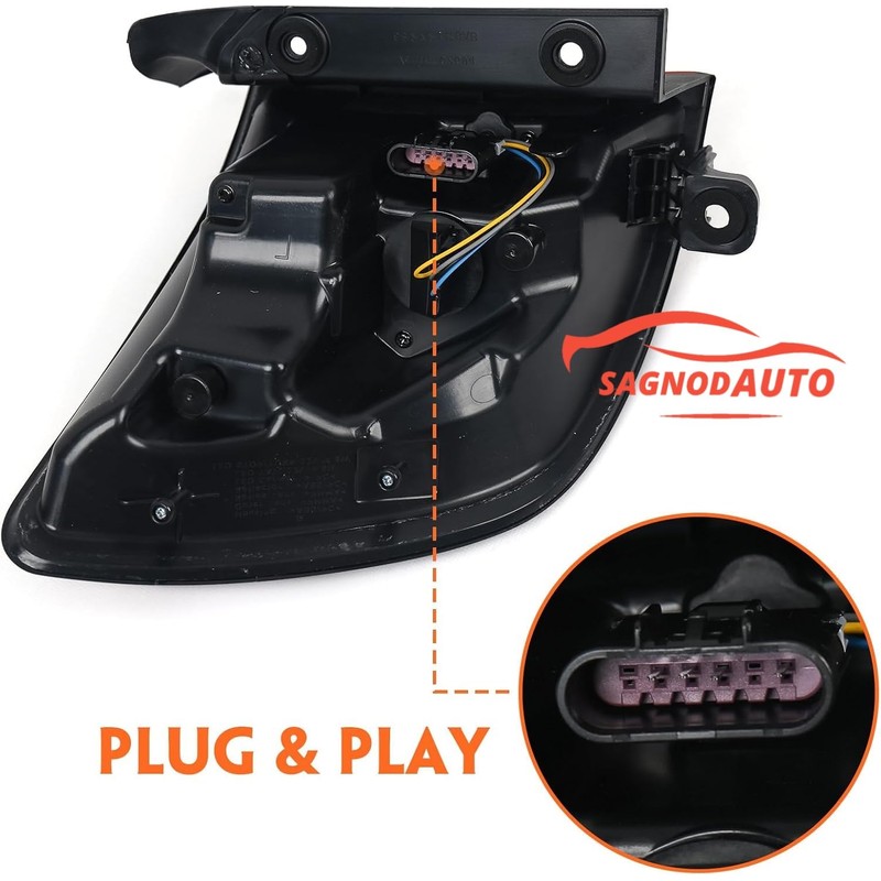 Sagnod Auto Tail Light compatible with Dodge Durango 2014-2025 Right