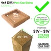 4x4 Traditional Flat Wood Post Caps (5-Pack) - One-Piece Miterless