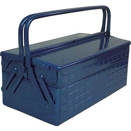 TRUSCO GL-410-B 2-Tier Tool Box, 16.2 x 8.7 x 11.4 inches (412 x 220 x 289 cm), Blue
