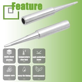 Bestgle 10 Pcs Soldering Iron Tips Set 900M Solder Iron Tip Replacement Kits Fine Solder Gun Tips for Hakko, Radio Shack, TENMA, ATTEN, Quick, Aoyue, Yihua Solder Station and More Tools