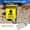 6PCS T Post Bracket, Carbon Steel Vertical Mounting Corner Brace