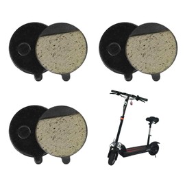 Biglumin 3 Paar Bremsbeläge für Elektroroller, halbmetallischer Bremsbelag, Bremsbeläge aus Metall und halbmetallischem Harz, kompatibel mit Rollern