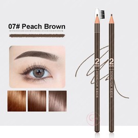 5pcs 2mm Ultra-Fine Small Tip Hair Stroke Microblading PMU Eyebrow Pencil Peel-Off Brow Pencils with Brush for Eyebrow Permanent Makeup (Peach Brown)