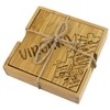 Totally Bamboo Virginia State Puzzle 4 Piece Bamboo Coaster Set