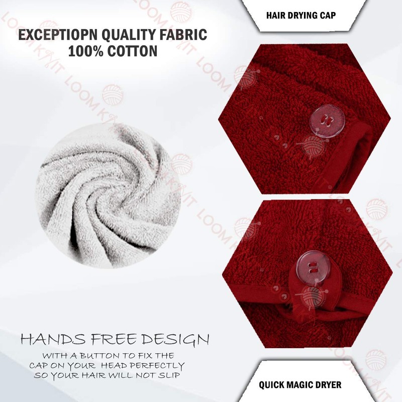 Luxury Hair Towel Wrap Quick Magic Dry Towelling Hair Turban