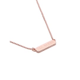 Ted Baker Scarl Sparkle Bar Pendant Necklace (Rose Gold Tone/Crystal)
