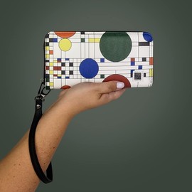 Monarque Wristlet Bifold Wallet Signature Collection (Frank Lloyd Wright Avery Coonley Playhouse)
