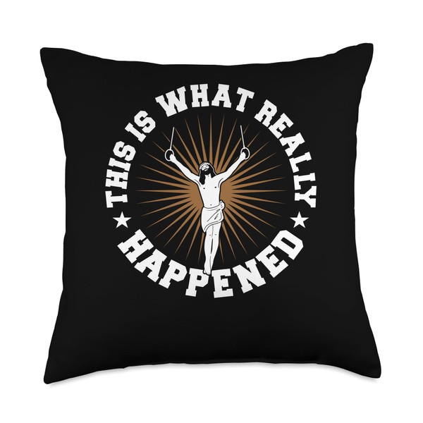 Gymnastics Ring Gymnastics Jesus Throw Pillow