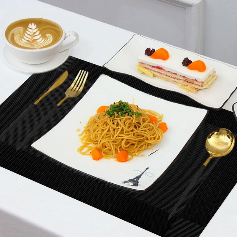 Lumaca Washable Placemats, Set of 6 Placemats Made of 70%