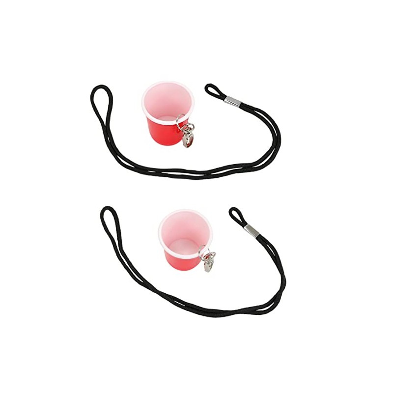 Iconikal Shot Glass with Quick Clip on Lanyard, 12-Pack (Mini