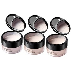 HXLOVE 3PCS Loose Setting Powder - Oil Control, Waterproof Formula for Long-Lasting Matte Finish, Flawless & Shine Look for All Skin Types