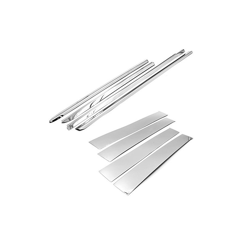 S SIZVER Polished 304 Stainless Steel Window Sills Trims+Door Pillar